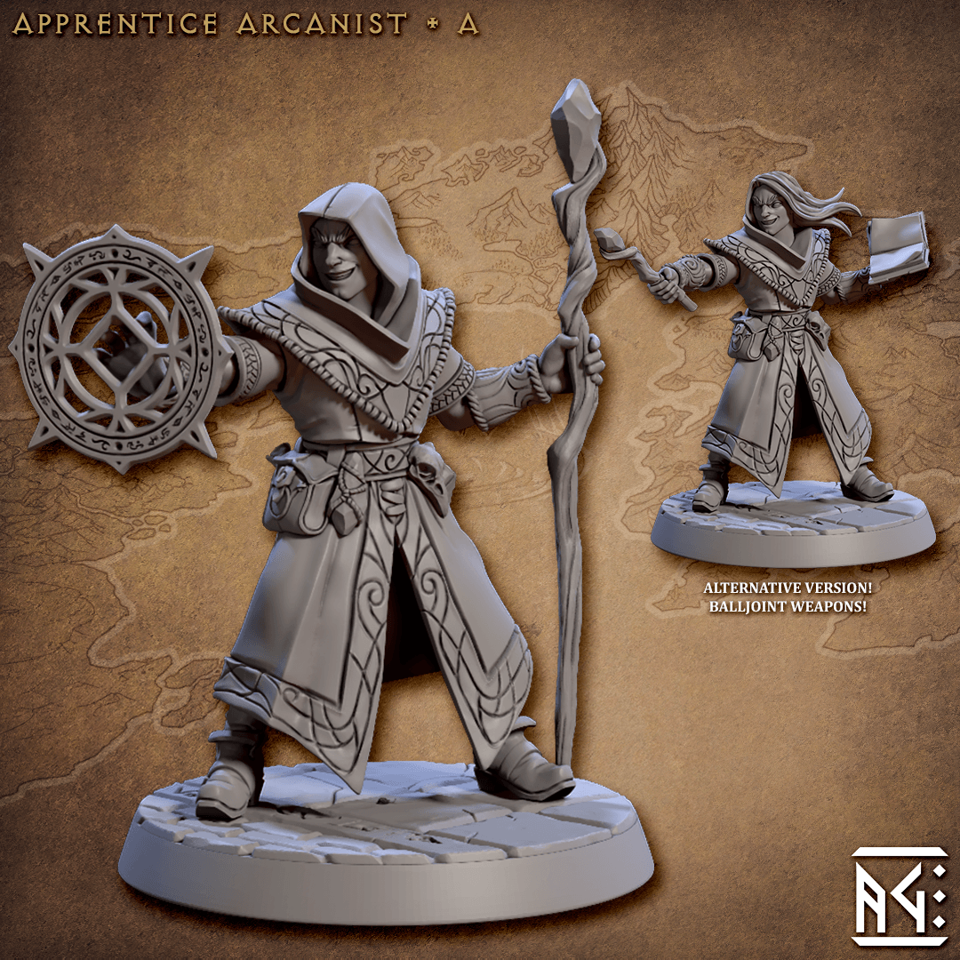 Apprentice Arcanist - 6 Modular Minis - Monsters Minis