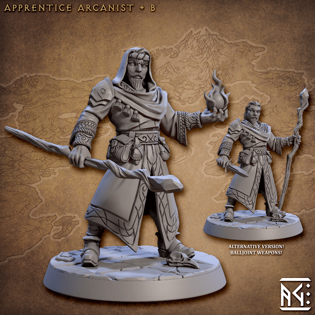 Apprentice Arcanist - 6 Modular Minis - Monsters Minis