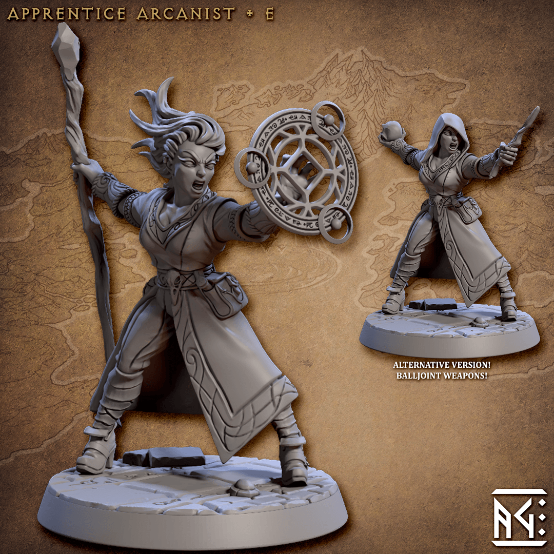 Apprentice Arcanist - 6 Modular Minis - Monsters Minis