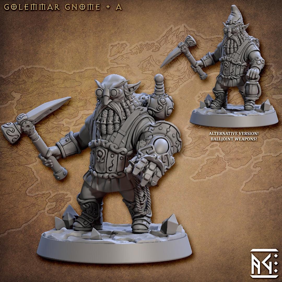 Golemmar Gnome - 6 Modular Units (Gnomes of Golemmar) - Monsters Minis