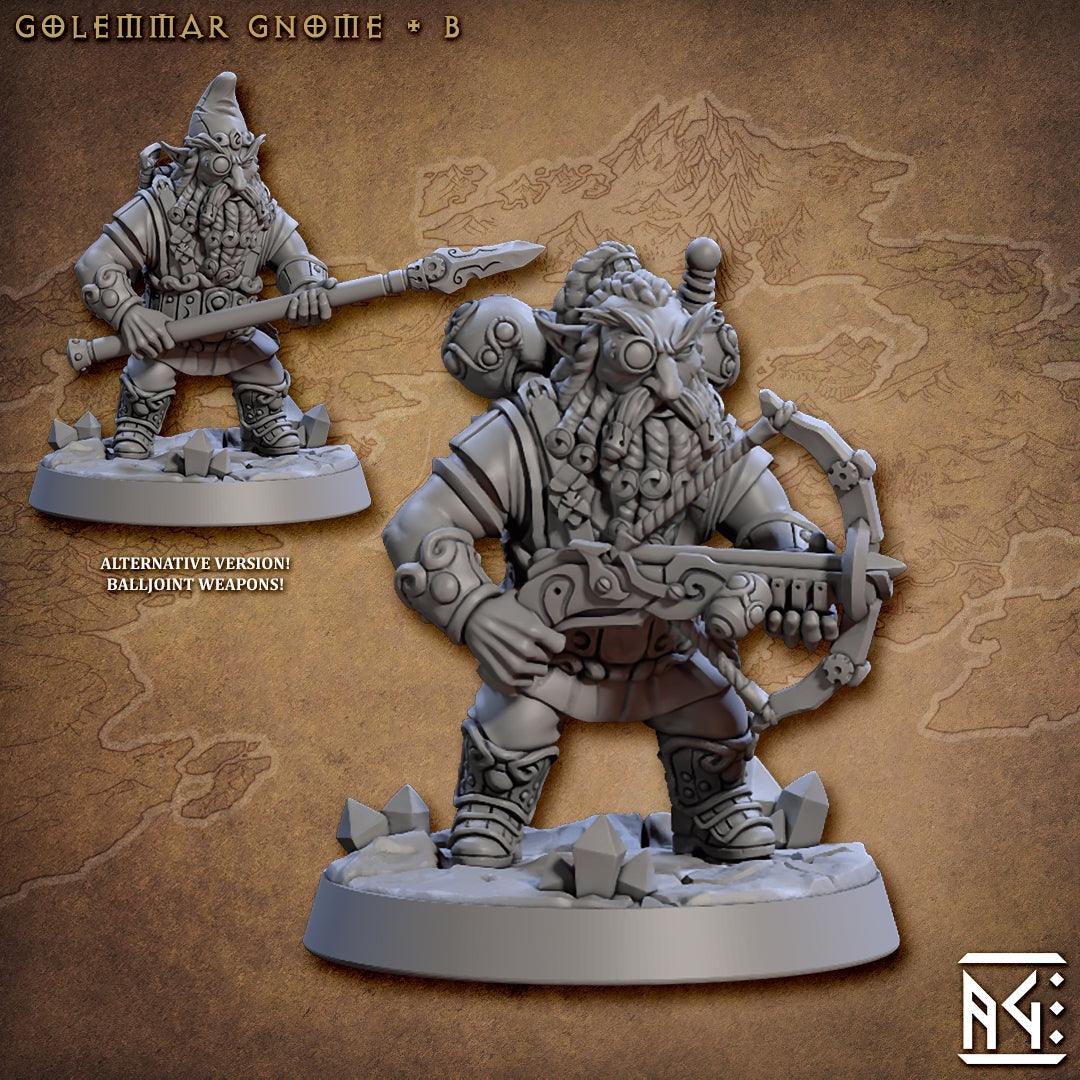 Golemmar Gnome - 6 Modular Units (Gnomes of Golemmar) - Monsters Minis