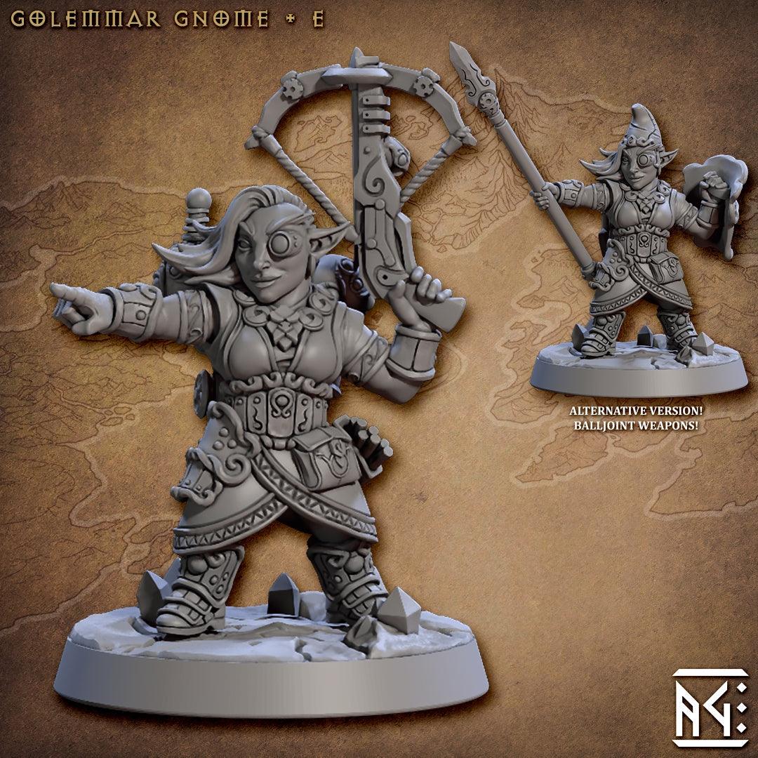 Golemmar Gnome - 6 Modular Units (Gnomes of Golemmar) - Monsters Minis