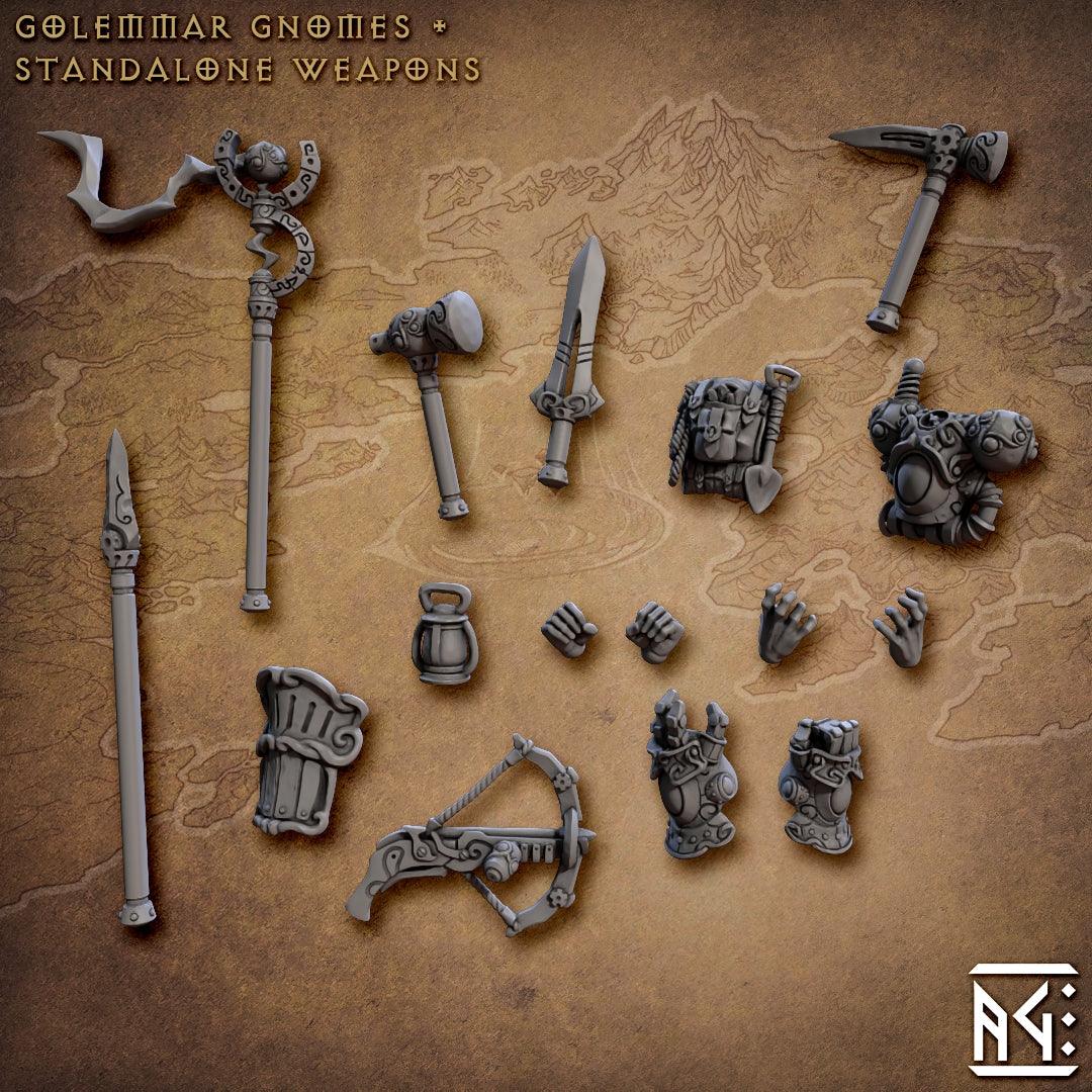 Golemmar Gnome - 6 Modular Units (Gnomes of Golemmar) - Monsters Minis