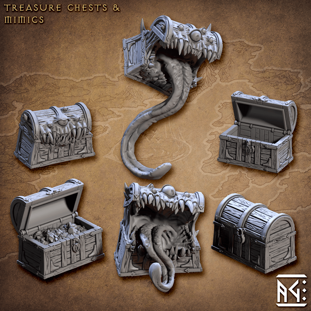 Mimics & Treasure Chests - Monsters Minis