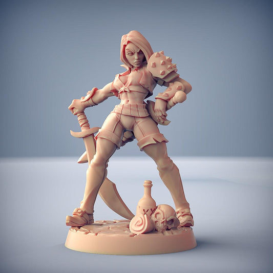 Aline the Bold - Rogue Heroine - Player Character - Monsters Minis
