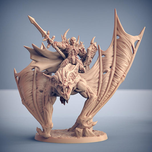 Drakenmir on Bloodhunter - Soulless/Vampire Hero on Dire Bat - Monsters Minis