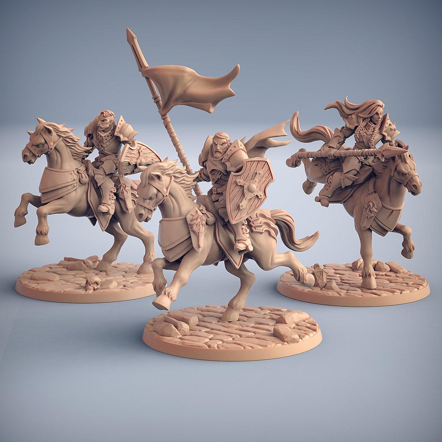 Fighters Guild Riders - 3 Modular Units - Monsters Minis