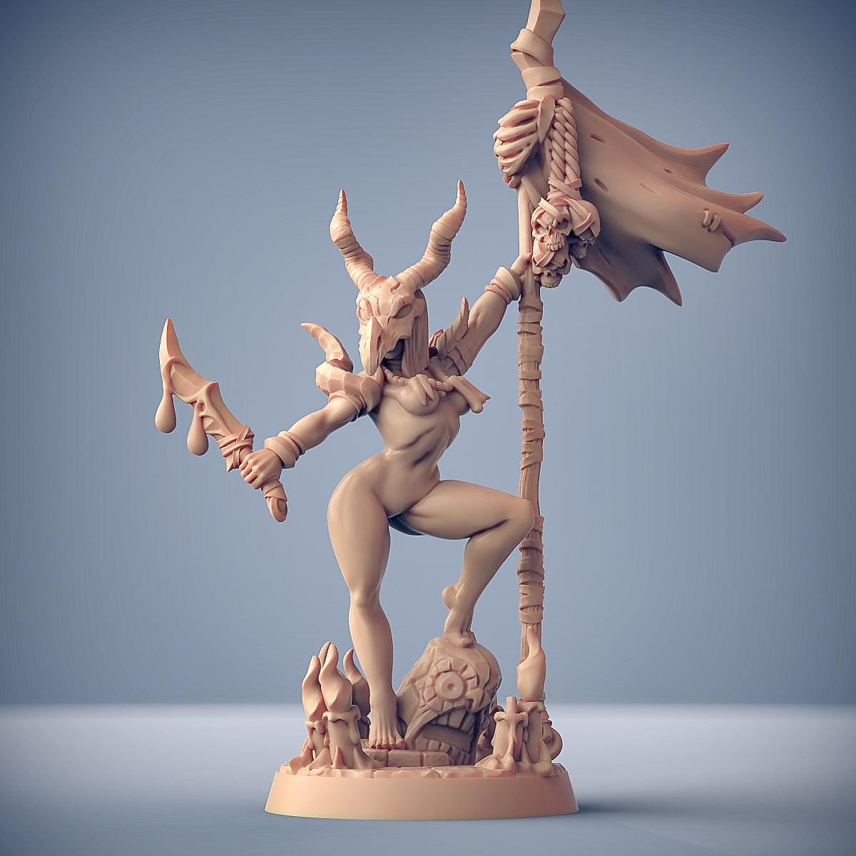 Ishtarra the Plague Queen - Plague-Mine Kobolds Beauty (Fantasy Pinup) - Monsters Minis