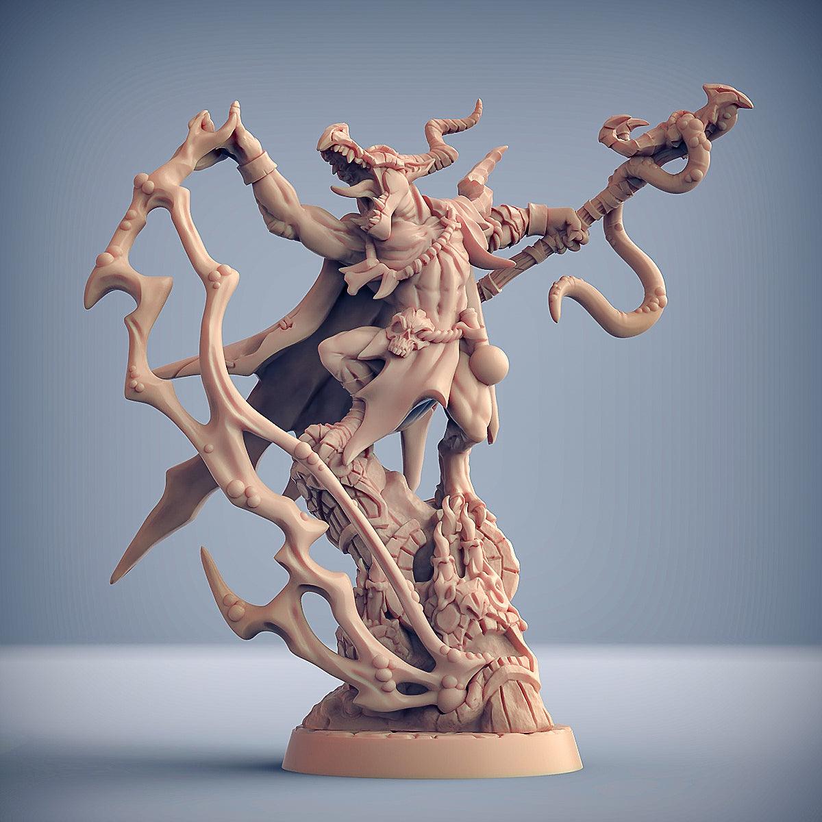 Kornutaaz the Plaguemancer - Plague-Mine Kobolds Hero - Monsters Minis