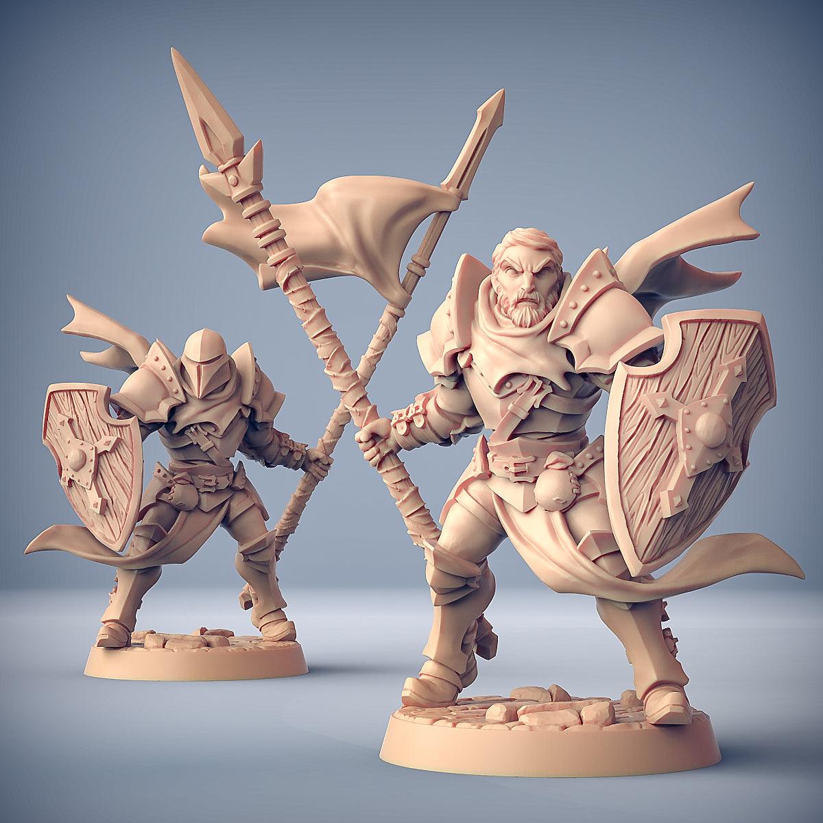 Human Fighters Guild - 6 Modular Minis - Monsters Minis