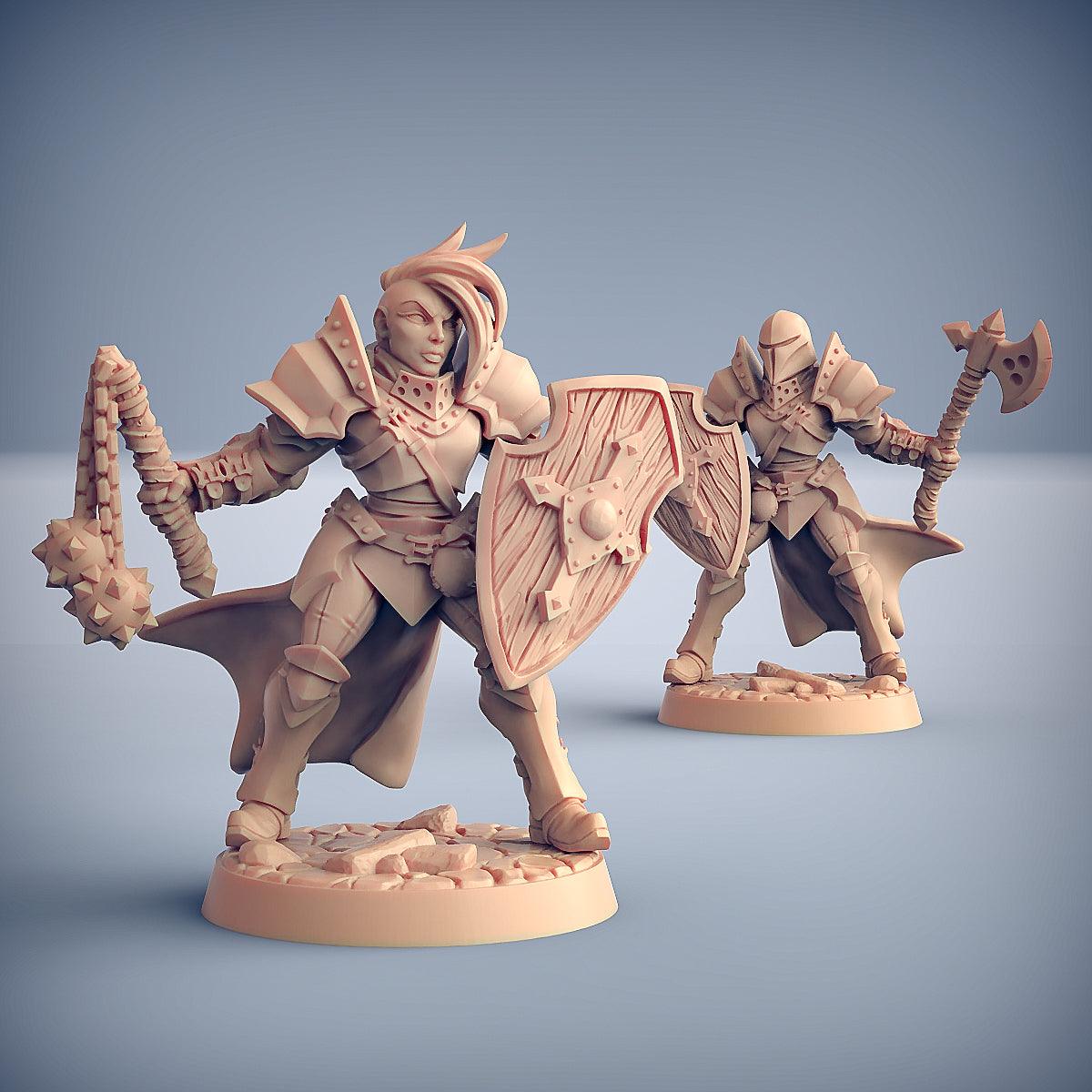 Human Fighters Guild - 6 Modular Minis - Monsters Minis