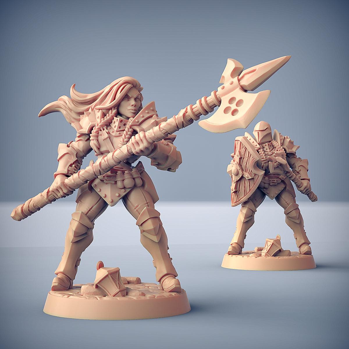 Human Fighters Guild - 6 Modular Minis - Monsters Minis