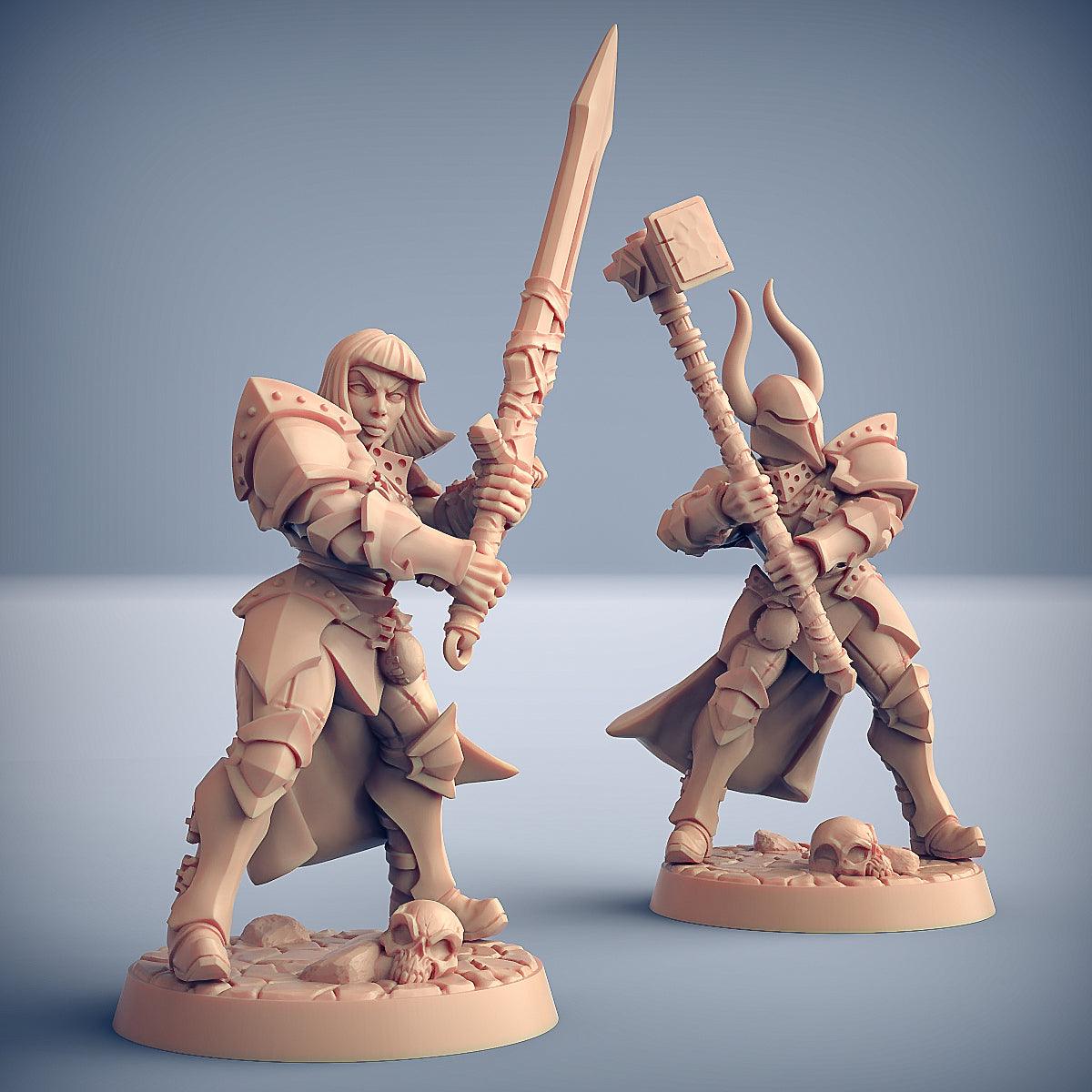 Human Fighters Guild - 6 Modular Minis - Monsters Minis