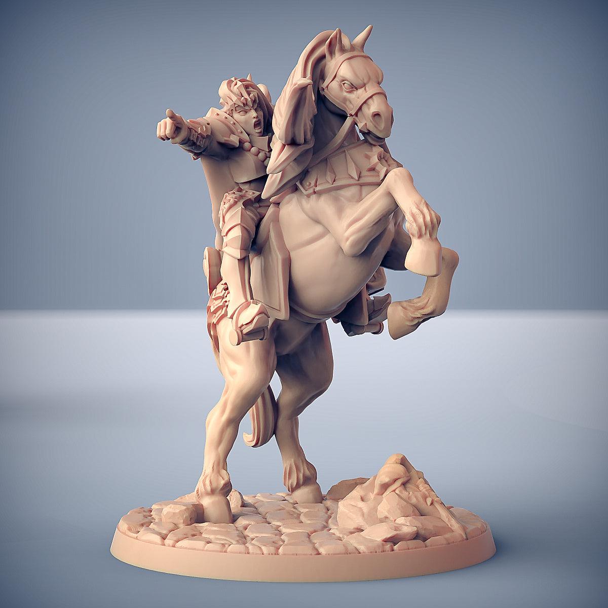 Morgana on Warhorse - Fighters Guild Hero on Warhorse - Monsters Minis